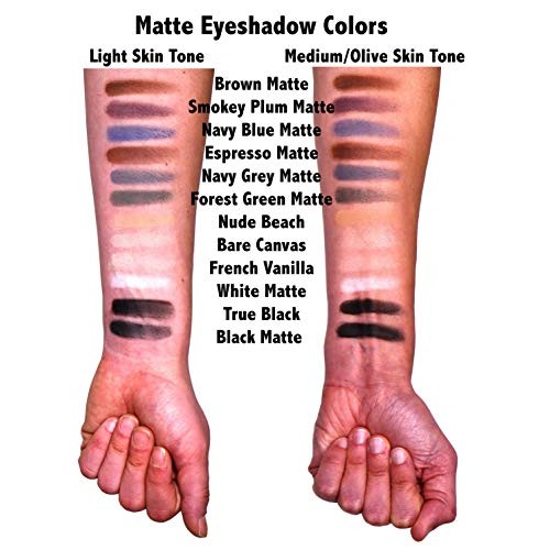 Navy Blue Grey Gray Silver Matte Opaque Pressed Powder Single Eyeshadow Talc ...