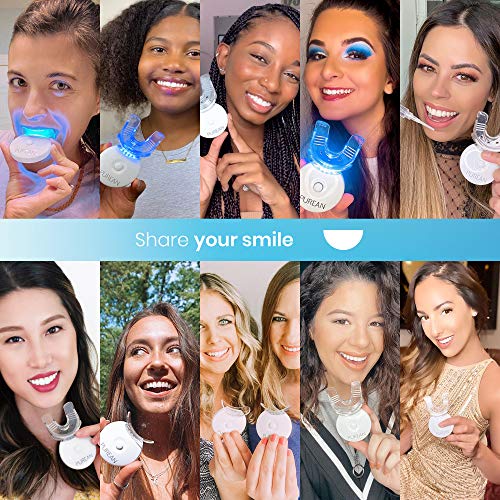 Purean Teeth Whitening Kit with LED Light – 2 Syringes of 5ml Professional 35...