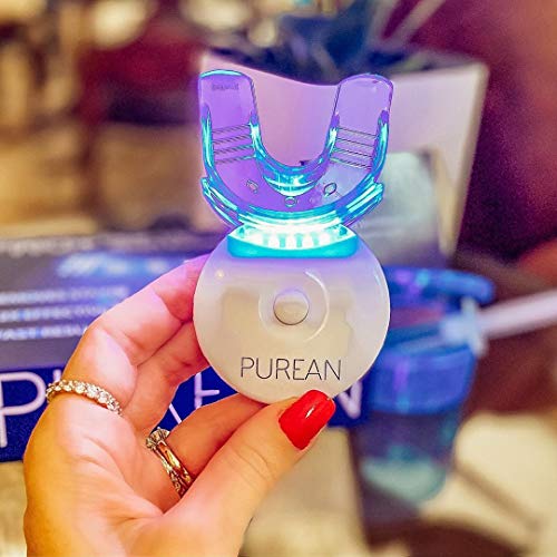 Purean Teeth Whitening Kit with LED Light – 2 Syringes of 5ml Professional 35...