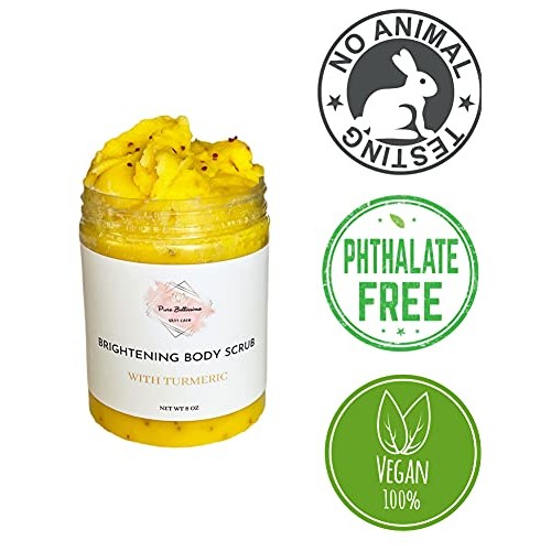 TURMERIC BODY SCRUB brightening scrub sugar scrub turmeric body exfoliant hyp...