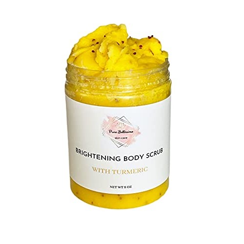 TURMERIC BODY SCRUB brightening scrub sugar scrub turmeric body exfoliant hyp...
