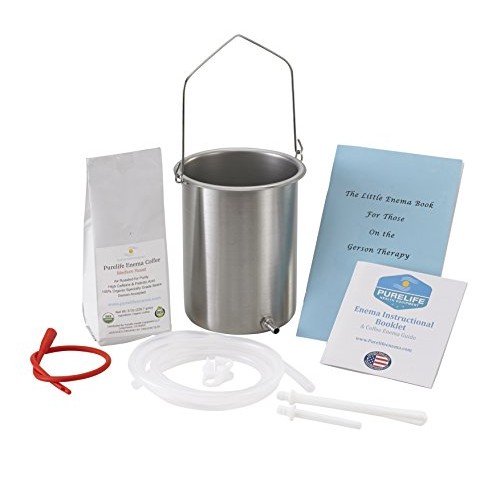 PureLife Coffee Enema Kit / Made in USA/ 304 Food Grade Stainless Steel Enema...