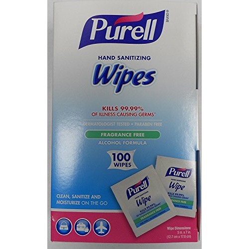 Gojo Purell Sanitizing Hand Wipes Individually Wrapped 100-Ct. Box by Gojo,Pa...