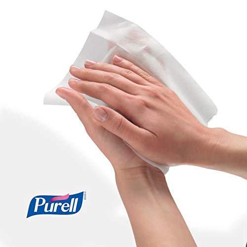 PURELL 911112EA Premoistened Hand Sanitizing Wipes, Cloth, 5 3/4-Inch x 7-Inc...