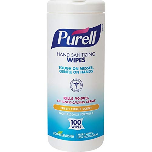 PURELL 911112EA Premoistened Hand Sanitizing Wipes, Cloth, 5 3/4-Inch x 7-Inc...