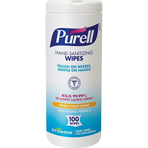 PURELL 911112EA Premoistened Hand Sanitizing Wipes, Cloth, 5 3/4-Inch x 7-Inc...