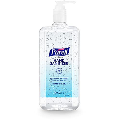 PURELL Advanced Hand Sanitizer Refreshing Gel, Clean Scent, 1 Liter Pump Bott...