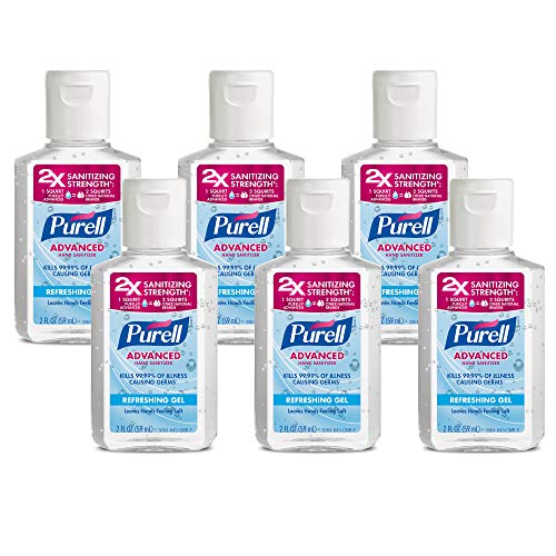 Purell Advanced Hand Sanitizer Refreshing Gel, Clean Scent, 2 fl oz Travel Si...