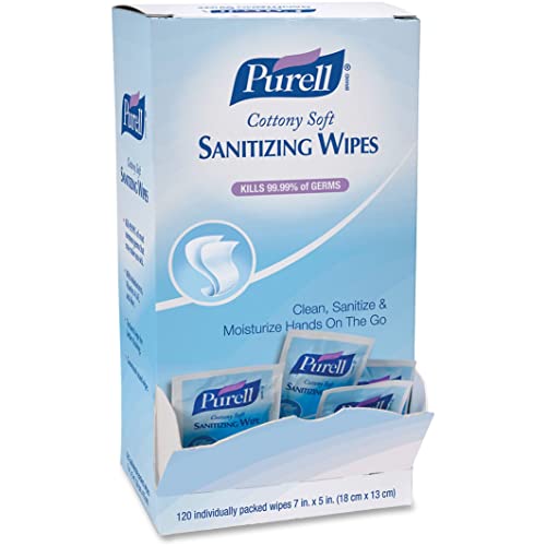 Purell Cottony Soft Hand Sanitizing Wipes, 120 Individually Wrapped Wipes in ...