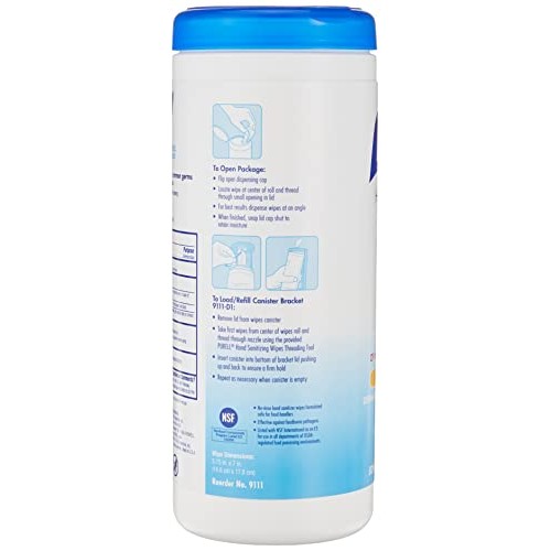 PURELL, GOJ911112EA, Textured Sanitizing Wipes, 100 / Each, White