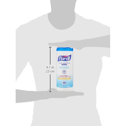 PURELL, GOJ911112EA, Textured Sanitizing Wipes, 100 / Each, White