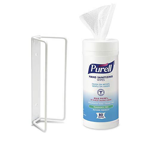 PURELL Hand Sanitizer Wipes Alcohol Formula, Fragrance Free, 80 Count Durable...