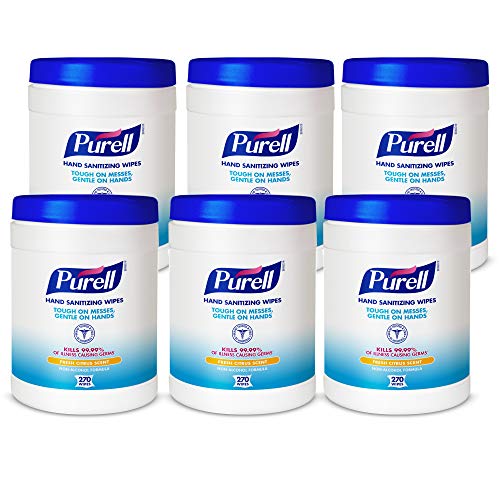 PURELL Hand Sanitizing Wipes, Fresh Citrus Scent, 270 Count Alcohol-free form...