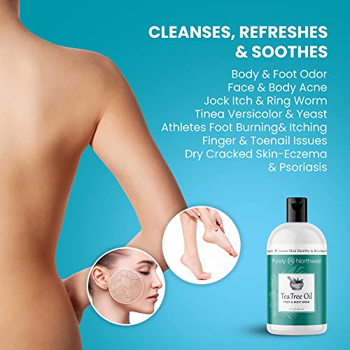 Tea Tree & Peppermint Foot & Body Wash | Great for Excess Sweating & Body Odo...