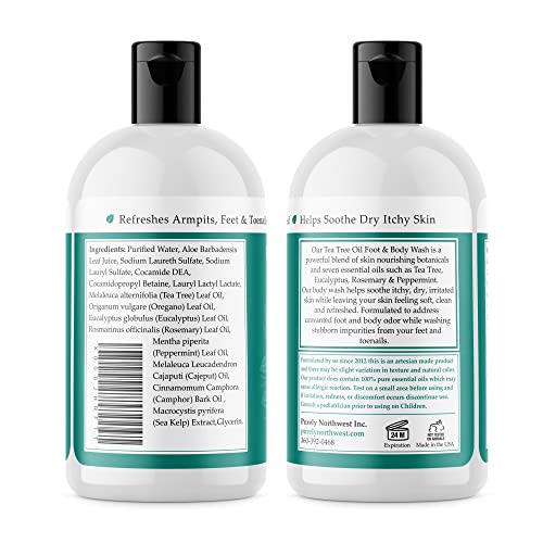 Tea Tree & Peppermint Foot & Body Wash | Great for Excess Sweating & Body Odo...