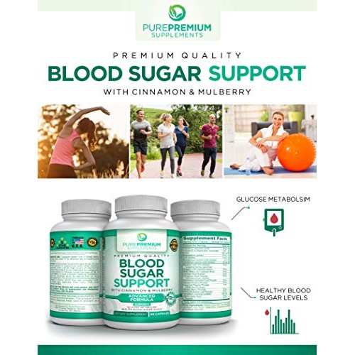 Premium Blood Sugar Support Supplement by PurePremium (Non-GMO) Support Gluco...