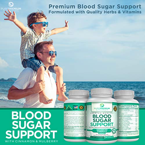 Premium Blood Sugar Support Supplement by PurePremium (Non-GMO) Support Gluco...