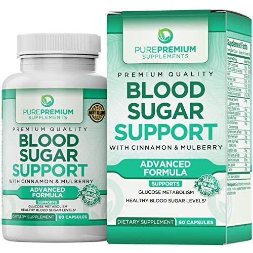 Premium Blood Sugar Support Supplement by PurePremium (Non-GMO) Support Gluco...