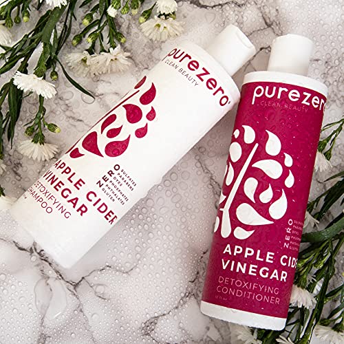 Purezero Apple Cider Vinegar Shampoo & Conditioner Set - Detox Scalp & Hair -...