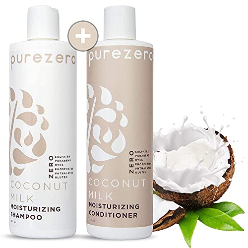 Purezero Coconut Milk Shampoo & Conditioner set - Intense Hydration & Increas...