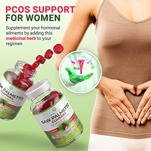 Saw Palmetto Extract Gummies for Hair Loss (300mg) Saw Palmetto Prostate Supp...