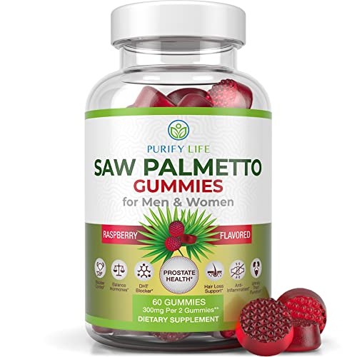 Saw Palmetto Extract Gummies for Hair Loss (300mg) Saw Palmetto Prostate Supp...
