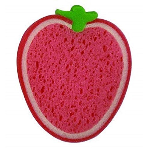 purifyou Premium Kids Fruit Bath Sponges - Set of 4 Fruit Sponges, Bath Scrub...