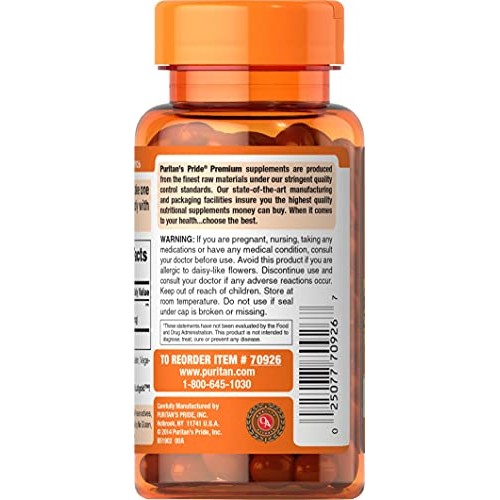 Puritans Pride Lutein 40 Mg With Zeaxanthin Softgels, 120 Count