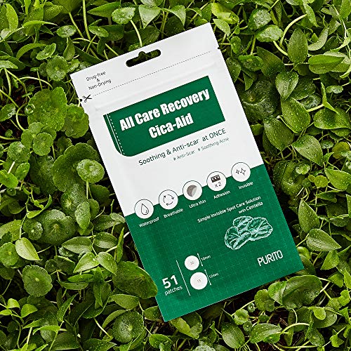 PURITO All Care Recovery Cica-Aid 51 Patches,Blemish Spot, Acne pimple spot t...