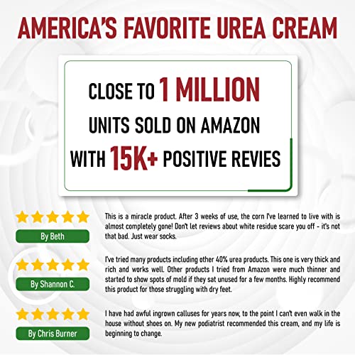 PurOrganica Urea 40 Percent Foot Cream - Bundle with Pumice Stone and Brush -...