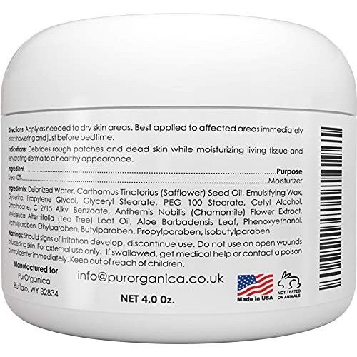 PurOrganica Urea 40 Percent Foot Cream - Bundle with Pumice Stone and Brush -...