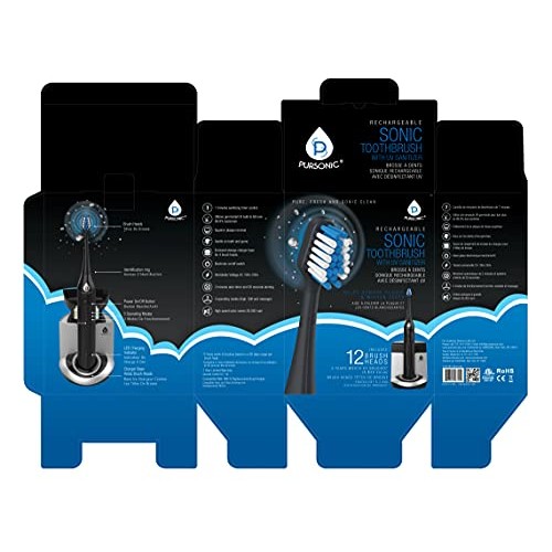 Pursonic S450 Deluxe Plus Sonic Rechargeable Toothbrush with built in UV sani...