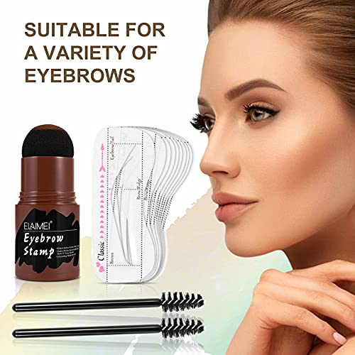 Eyebrow Stamp Stencil Kit - Eyebrow Stamp Kit, Waterproof Long Lasting Builda...
