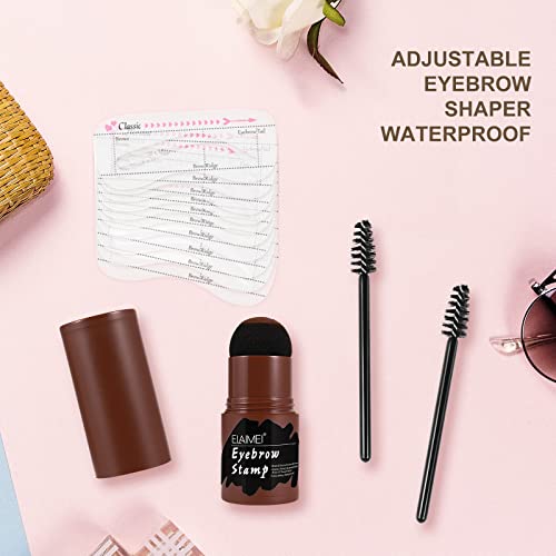 Eyebrow Stamp Stencil Kit - Eyebrow Stamp Kit, Waterproof Long Lasting Builda...