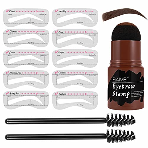 Eyebrow Stamp Stencil Kit - Eyebrow Stamp Kit, Waterproof Long Lasting Builda...