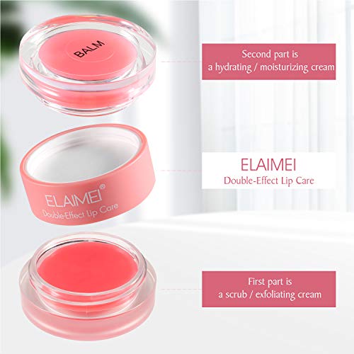 Lip Scrub,Double Effect Lip Sleeping Mask, Lip Treatment,Strawberry Overnight...
