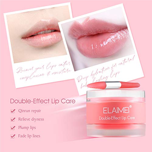 Lip Scrub,Double Effect Lip Sleeping Mask, Lip Treatment,Strawberry Overnight...