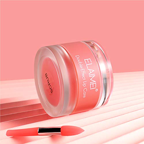 Lip Scrub,Double Effect Lip Sleeping Mask, Lip Treatment,Strawberry Overnight...