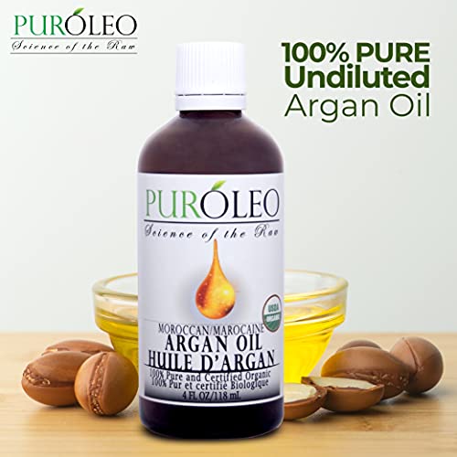 PUROLEO 100% Natural and Pure Argan Oil of Morocco Large Bottle (Made in Cana...