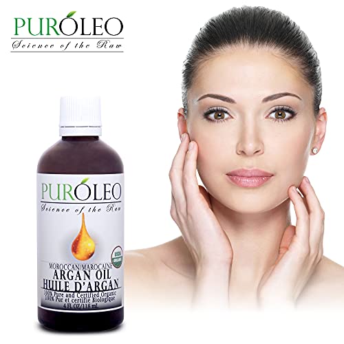 PUROLEO 100% Natural and Pure Argan Oil of Morocco Large Bottle (Made in Cana...
