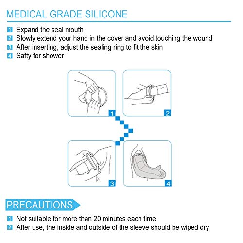 puseky Waterproof Sealed Cast Bandage Protector Wound Fracture Hand Arm Cover...