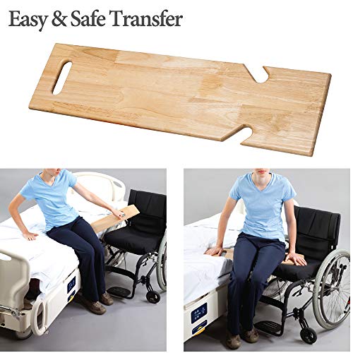 Wooden Slide Transfer Board Assist Device for Transferring Patient,Elderly an...