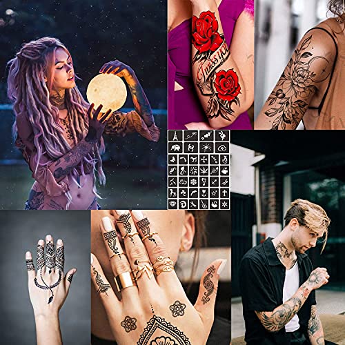 Temporary Tattoos Kit, Permanent Tattoo, 4 Pcs with Three Colors, DIY Tattoos...