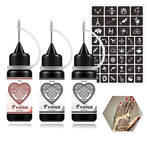 Temporary Tattoos Kit, Permanent Tattoo, 4 Pcs with Three Colors, DIY Tattoos...