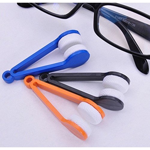 12 pcs Mini Sun Glasses Eyeglass Microfiber Spectacles Cleaner Brush Cleaning...