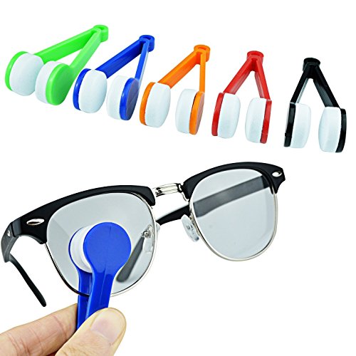 12 pcs Mini Sun Glasses Eyeglass Microfiber Spectacles Cleaner Brush Cleaning...