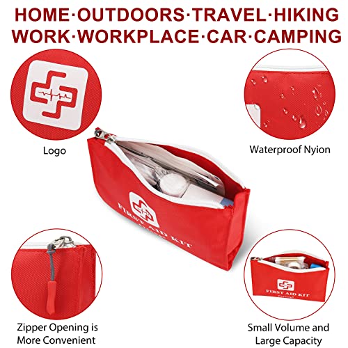 First Aid Kit, PYSANR 150 Piece Small First Aid Kits with Foil Blanket, Sciss...