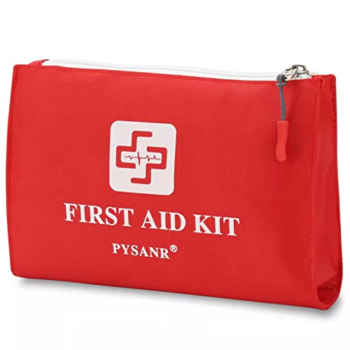 First Aid Kit, PYSANR 150 Piece Small First Aid Kits with Foil Blanket, Sciss...