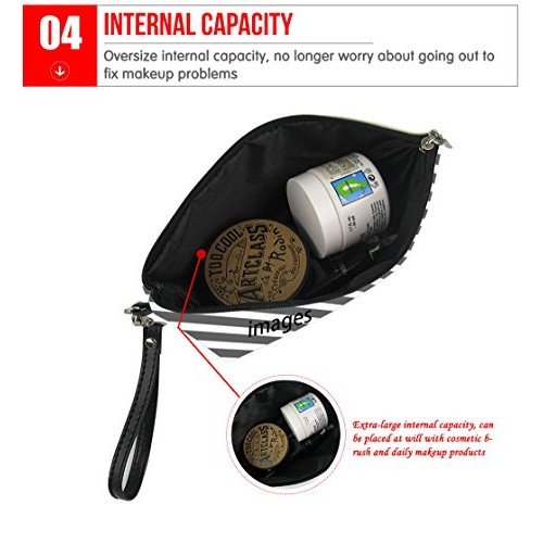 PZZ BEACH Cosmetic Bag for Women,Boston Terrier Makeup Bags Travel Pu Leather...