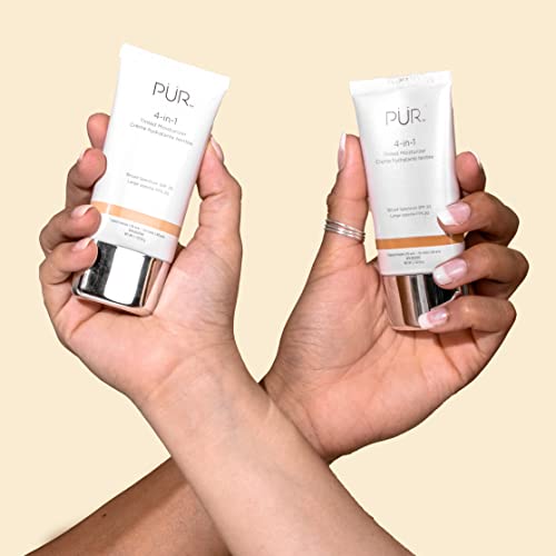 PÜR 4-in-1 Tinted Moisturizer With SPF 20 - Hydrating Face Moisturizer, Prime...